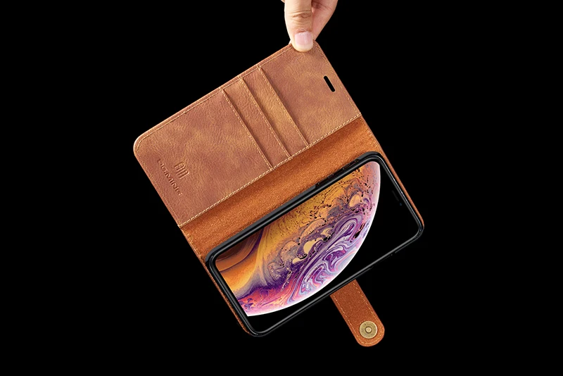 Роскошный чехол из натуральной кожи для Apple IPhone X XS 6S 7 8 Plus SE 11 Pro Max XR откидной Магнитный чехол-бумажник для телефона съёмный корпус