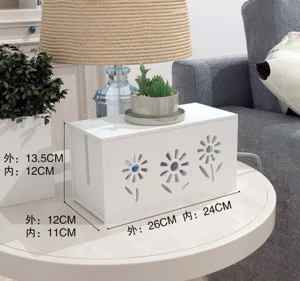 Flower Small Saim пластиковый провод коробка для хранения зарядное устройство Шнур питания Кабель скрытый ящик компьютерная линия отделочные коробки розетка буксировочная линия Органайзер A-124 - Цвет: Flower Small