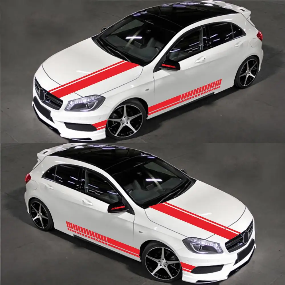 Стикеры для автомобиля Adeeing 3 шт. черные/белые/красные/желтые/синие виниловые