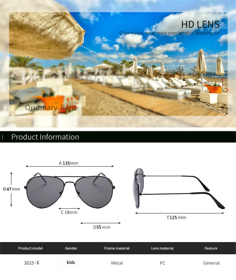 Iboode UV400, детские солнцезащитные очки, крутые, модные, пилот, солнцезащитные очки, для мальчиков и девочек, подарок, Океанский цвет, детские солнцезащитные очки, ретро очки, Oculos