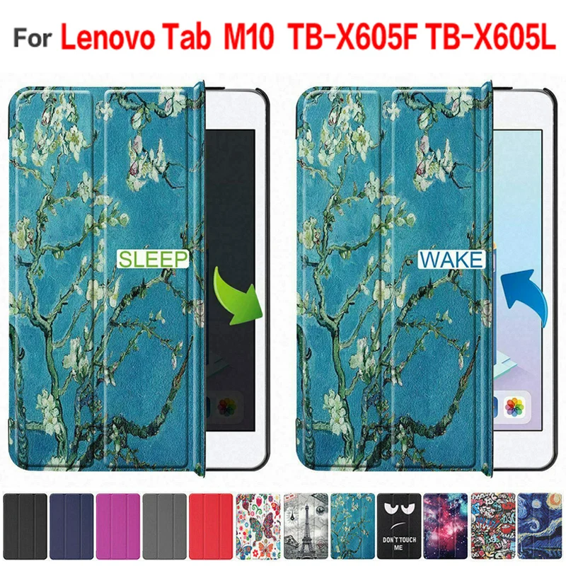 Умный флип чехол с подставкой для Lenovo tab M10 TB X605F X605L из искусственной кожи