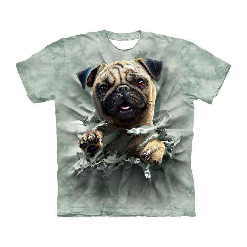 Забавные Животные Camiseta топы футболки с изображением собак модные 3d печати для