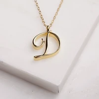 small letter label simple initial logo alphabet d necklace fashion symbol english initials letters charm pendant jewelry