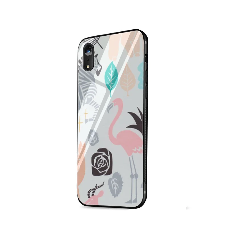 Стеклянный чехол из ТПУ с очаровательным животным для iPhone 5 5S SE 6 6s 7 8 Plus X XR XS Max |