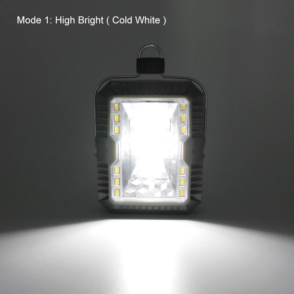 

Outdoor Solar COB LED Light 3 Mode Waterproof Portable USB Rechargeable Hanging Projector For Camping Lamp Yard