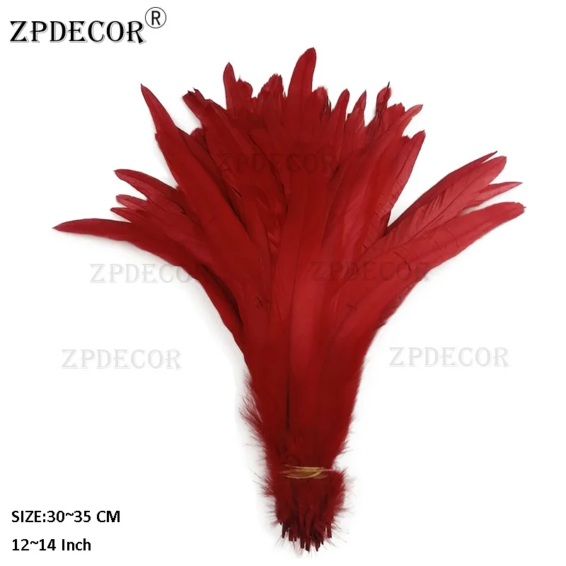 Wholesale 30-35CM Natural Rooster tail Feathers For Decoration Craft Feather Christma Diy Chicken | Дом и сад