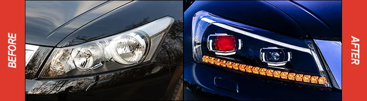 АКД тюнинг Автомобильные фары для Honda Accord G8 2008-2013 светодиодные фары DRL Противотуманные Фары биксенон интенсивность пучка Противотуманные фары ангельские глазки