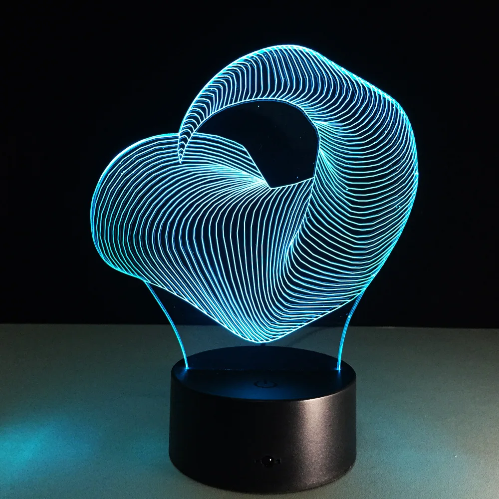 Change настольная лампа исчезают Цвет ful USB LED 3D Огни Новинка Luminaria ночник lamparas де меса