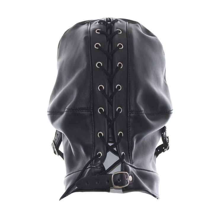 Flirting Toys Leather Head Covers Gag Open-eye Plugs Binding Blindfold Masks Bdsm Hood Adult Sex Game | Красота и здоровье