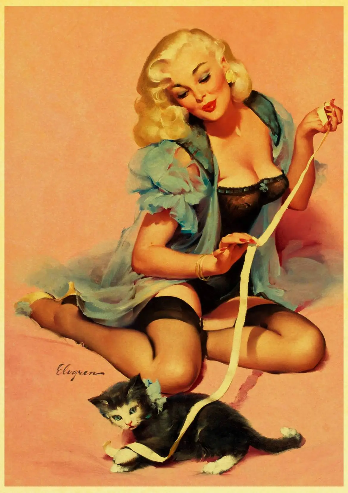 Винтажные постеры Pin up Girl принты настенная живопись высокое качество Декор
