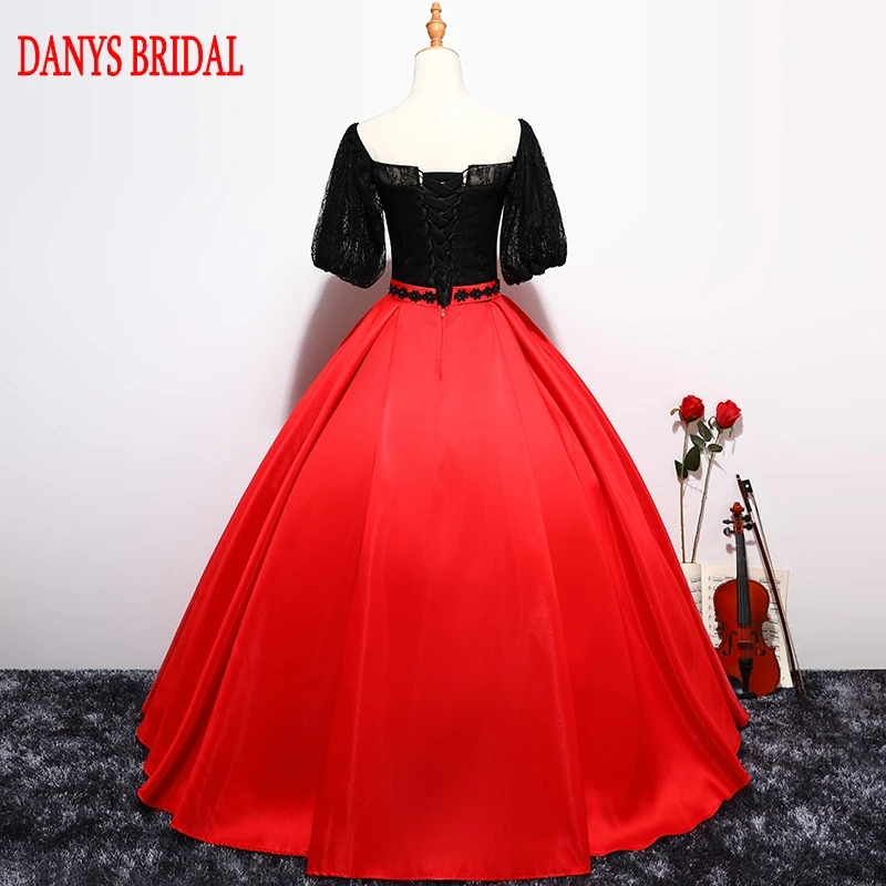 Красное и черное бальное платье принцессы Пышные платья Маскарадные для девочек