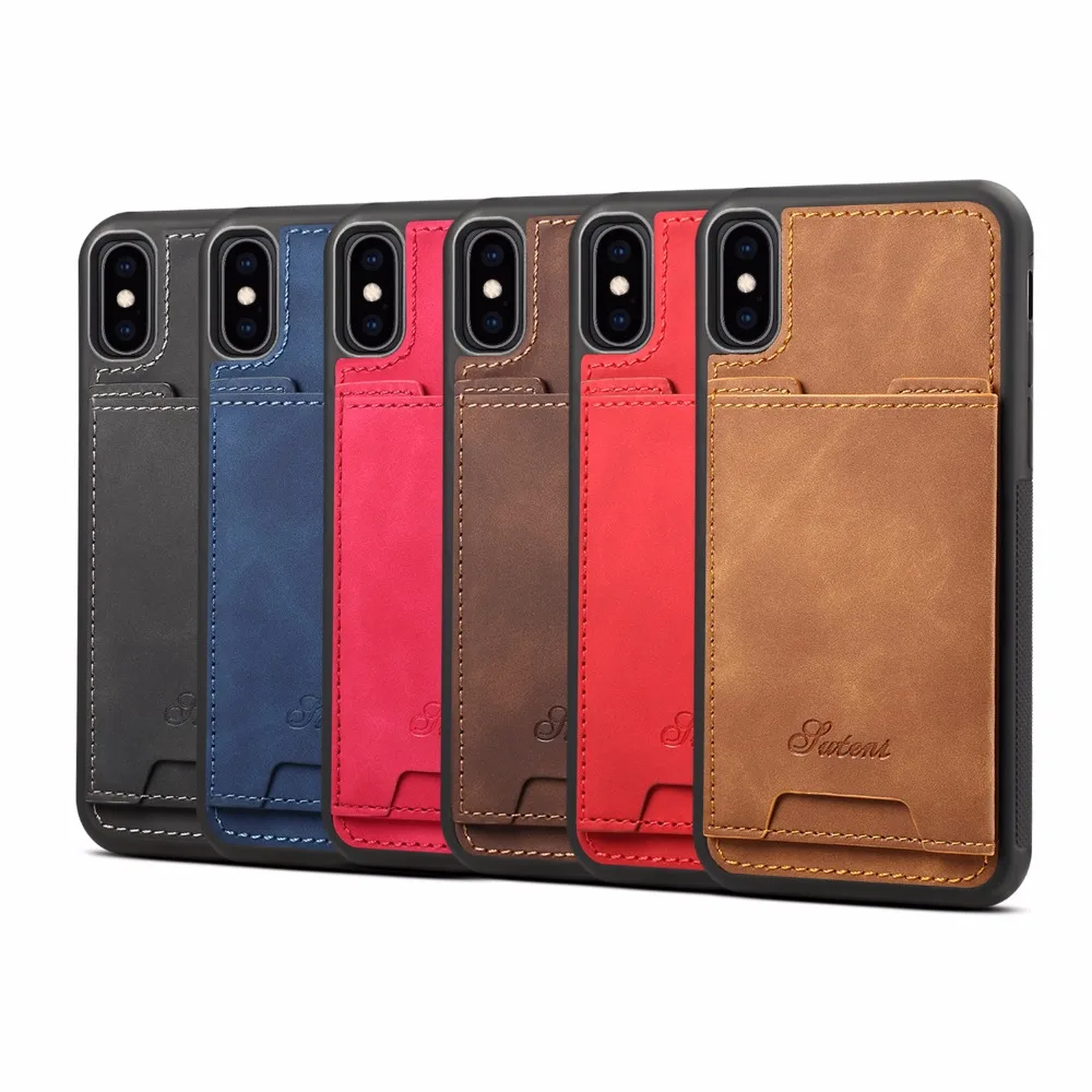 For iPhone 7 8 6 6S Plus 11 Pro Max Wallet Case Flip With Credit Card Holder Slim Leather Shockproof X XS XR | Мобильные телефоны и