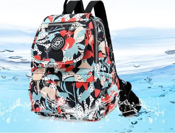 Soyt Floral small backpack K I PDE suitable for teenage girls leisure wrinkled Nylon Backpack women's Sac A Dos bag | Багаж и сумки