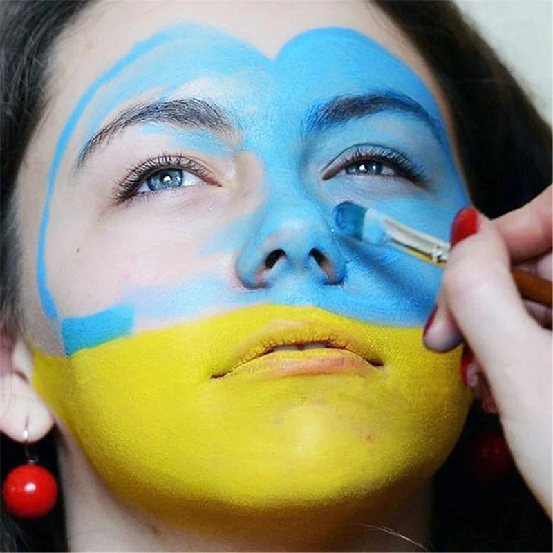 Краски грим для лица и тела: 12 цветов + 5 аппликатор|face paint|colorful face paintcolor |