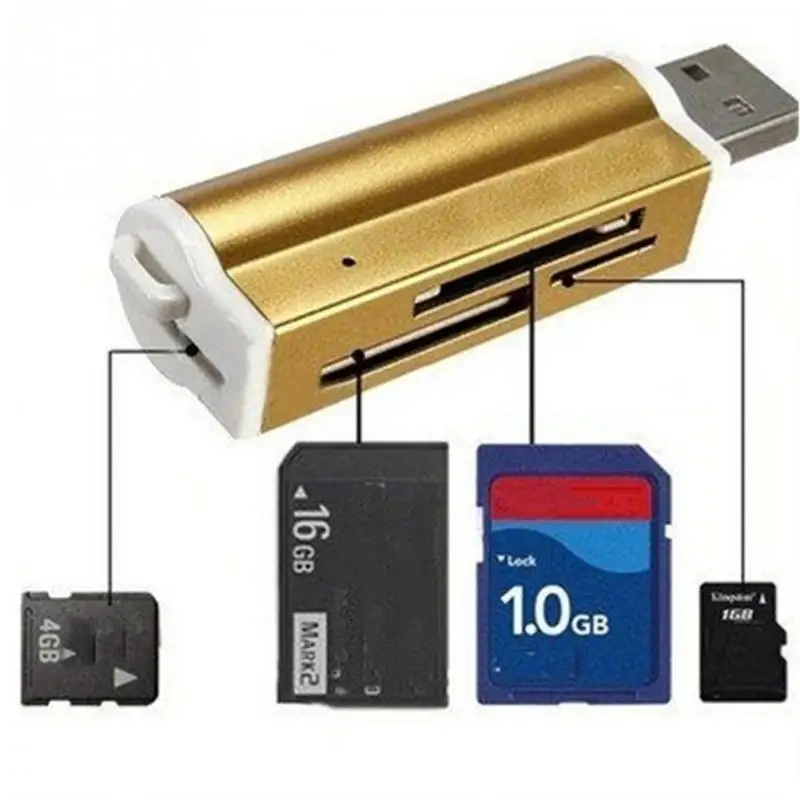 Мульти все в 1 Micro USB 2,0 считыватель карт памяти Адаптер для Micro HC TF M2 MMC MS PRO DUO кардридер