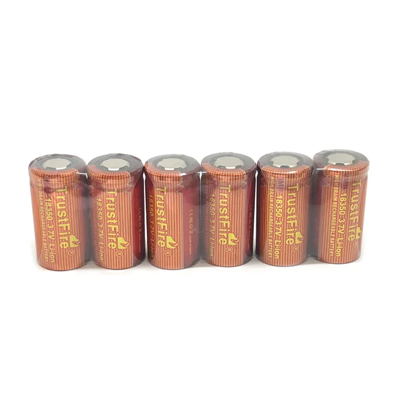 

30pcs/lot TrustFire IMR 18350 3.7V 700mAh Rechargeable Lithium Battery High Drain Batteries For E-cigarettes Flashlights