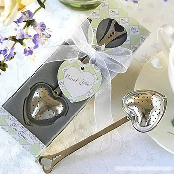 Свадебные вечерние чайные принадлежности в форме сердца из нержавеющей стали |