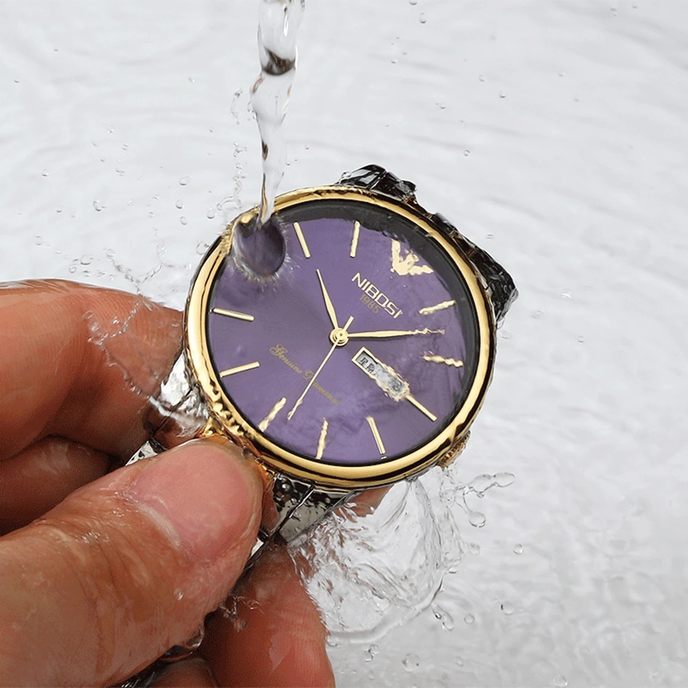 NIBOSI часы мужские модные спортивные кварцевые часы мужские часы бренда роскоши стальная кожа бизнес водонепроницаемые Relogio Masculino.