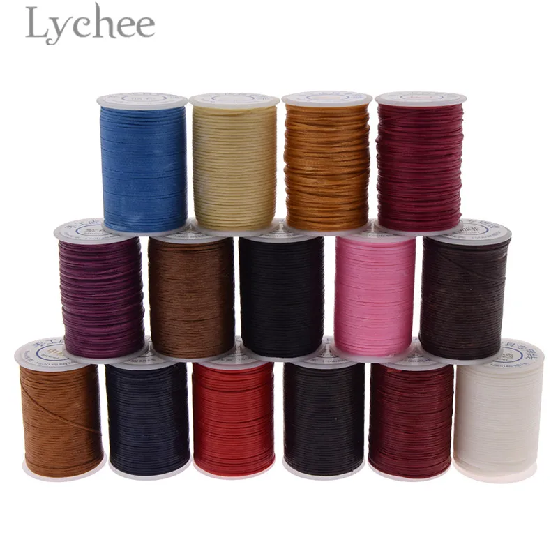 Lychee 65 м 150D Вощеная швейных ниток многоцветный нитки для Leahtercrafts DIY Швейные