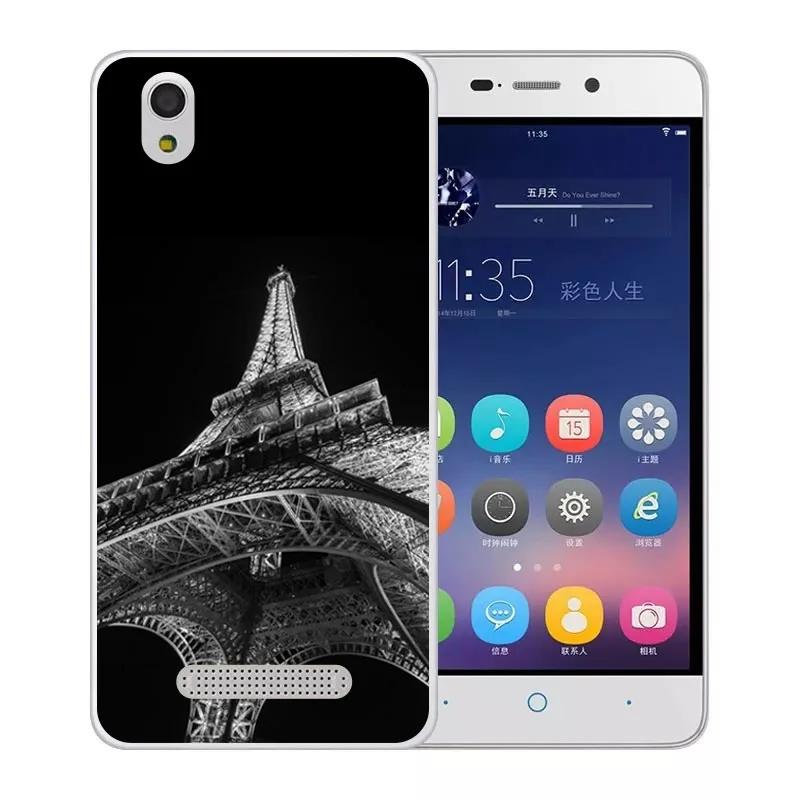 ZTE blade x3 d2 Case Silicon Black Graffiti Painting Soft TPU Back Cover for zte t620 Transparent Phone Bags |