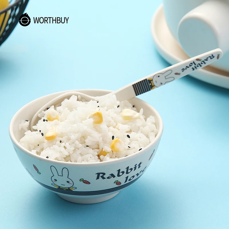 WORTHBUY японская бамбуковая ложка для риса Экологичная длинная ручка рисовая с