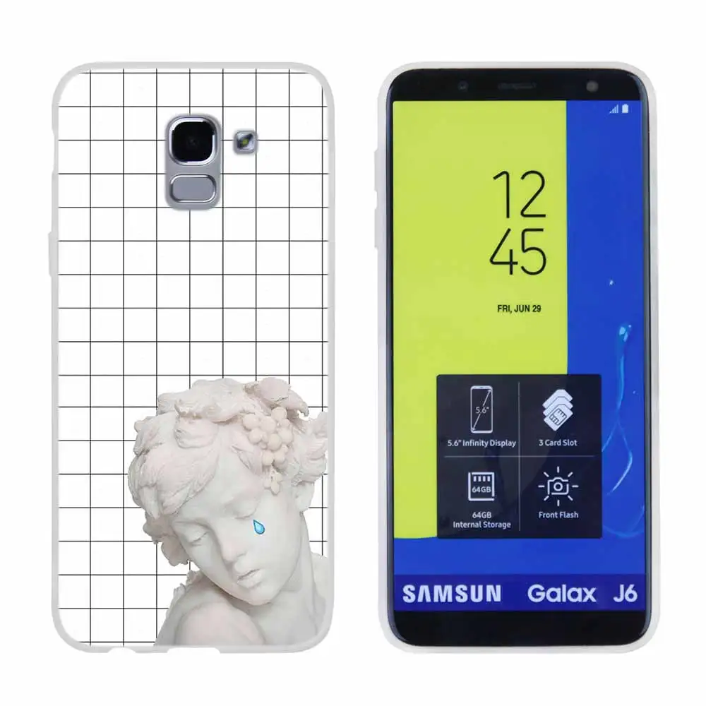 Pattern03 Искусство Дэвид статуя цветок для чехол для телефона samsung Galaxy j6 J8 J7 J5 J3 J4 Plus J610 Prime Мягкий силиконовый чехол - Цвет: Pattern03