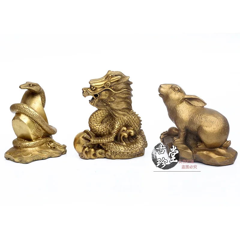 Медные поделки Seiko большие двенадцать знаков зодиака крыса бык тигр кролик