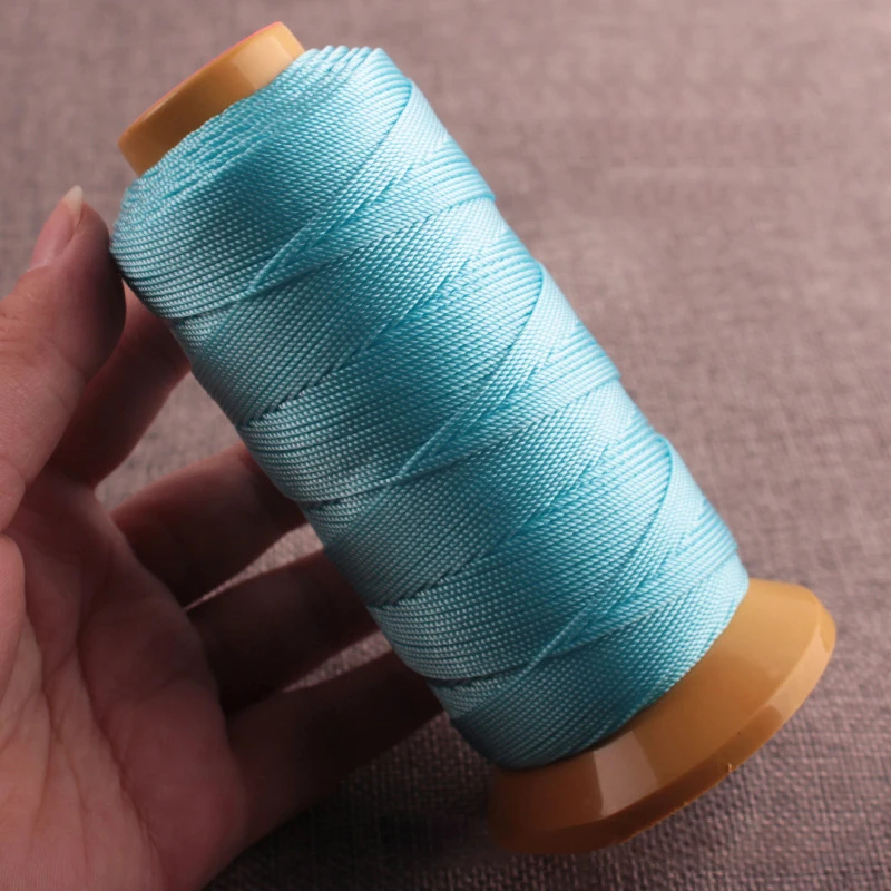 light blue 0,2 0,4 0,6 0,8 мм 1 мм из полиамида нейлоновый шнур швейные нитки веревка шелка и кожи с заостренным носком Бисер строка для Цепочки и ожерелья Браслет "сделай сам" для изготовления ювелирных изделий - Цвет: light blue