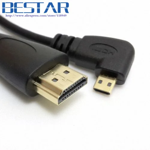 Прямоугольный 90d 90 градусов Micro HDMI совместимый HDTV кабель 50 см 150 0 5 м 1 футов XOOM для