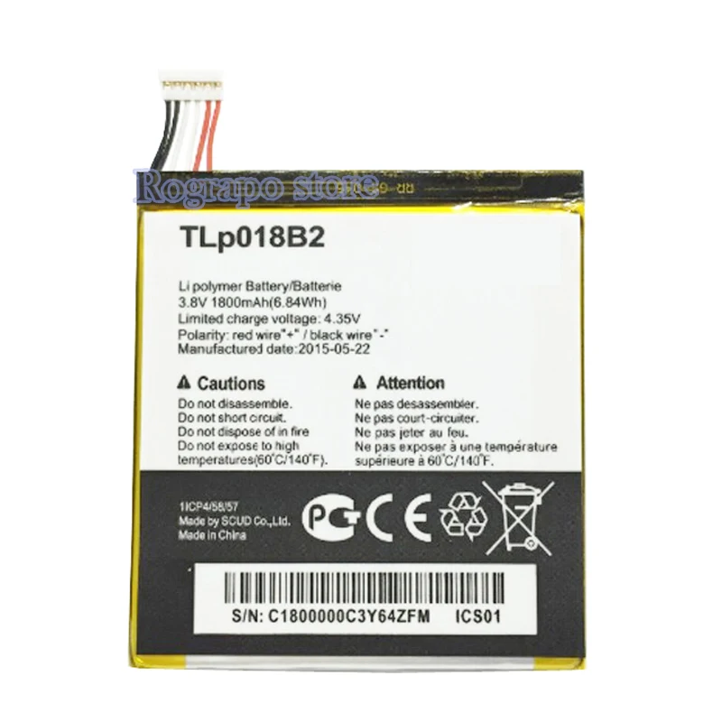 100% 1800 мАч TLp018B2 запасная батарея для TCL S820 P606 P606T P600 P600T мобильный телефон + трек