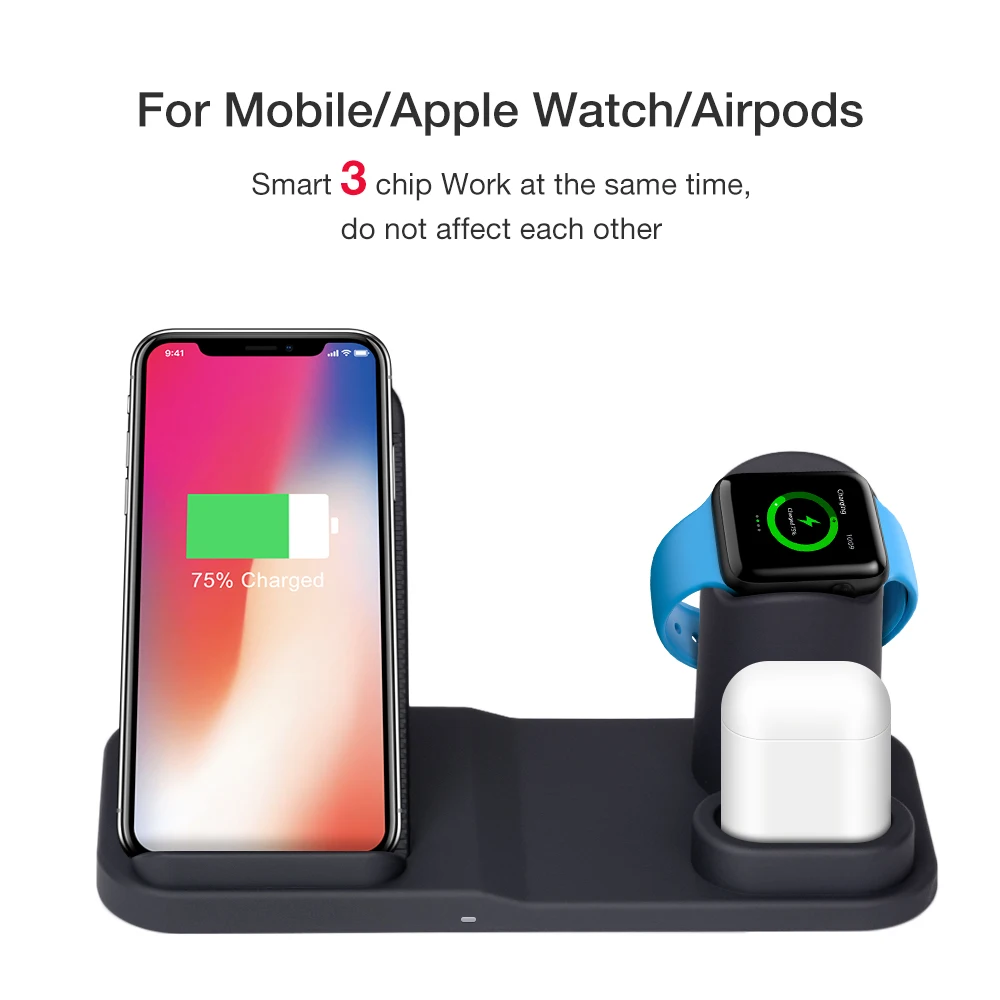 Док станция для зарядки ASONA iPhone X/XR/Xs MAX/8/8 Plus/X/7/7 Plus/6/6 s Plus Apple Watch Airpods|Зарядные