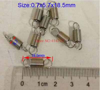 

20pcs/lot 0.7*5.7*18.5mm 0.7mm wire Carbon steel with zinc extension tension spring springs