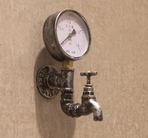 

H:21CM Vintage Pipe Faucet Style Clothes Hanger Hook
