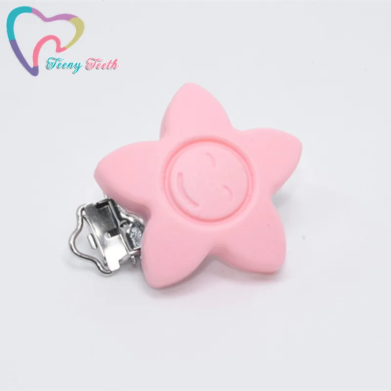 20 шт. силиконовые зажимы для соски пустышки со звездами|clip for pacifier holders|clip diyaccessories
