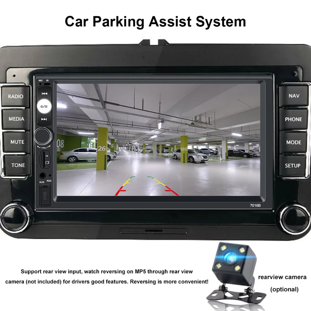 2 din автомагнитола 7010B 2Din 7 &quotHD сенсорный экран мультимедийный плеер 12 в