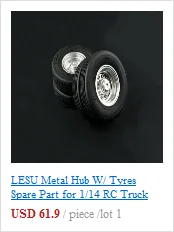 1 пара LESU модернизированные резиновые шины для 1/14 RC тягач Tmy модель DIY автомобиля TH02595