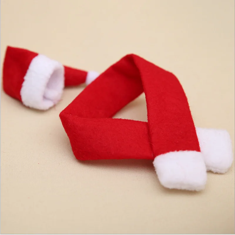 Рождественский чехол для винной бутылки 2 шт./компл. Набор чехлов шапки и шарфа