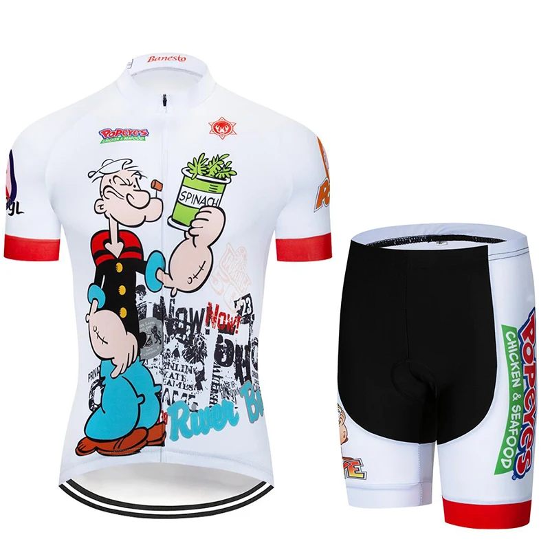 Popeye Ciclismo Джерси ropa Ciclismo Verano гонки спортивный мотоцикл Джерси Топы Ciclismo desgaste манга corta Maillot ropa