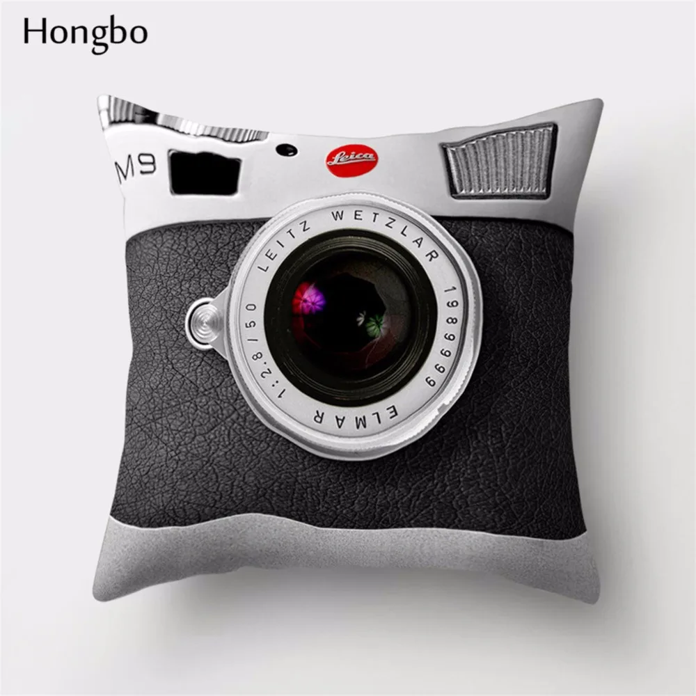 Hongbo 1 шт., винтажная Подушка камера, Ретро стиль, домашний декор, декоративная подушка, чехол, диванные подушки, чехлы
