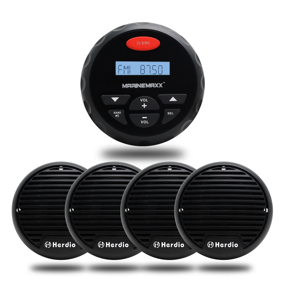 Морской Bluetooth стерео радиоприемник для лодки FM AM mp3 плеер аудио 3 дюймовый 2