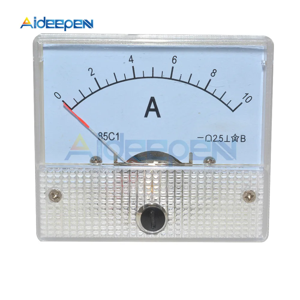 Фото Аналоговая Панель измерителя тока постоянного 0-10 А механический измеритель 85C1 Аналоговая Панель измерителя тока постоянного 0-10 А механический измеритель 85C1