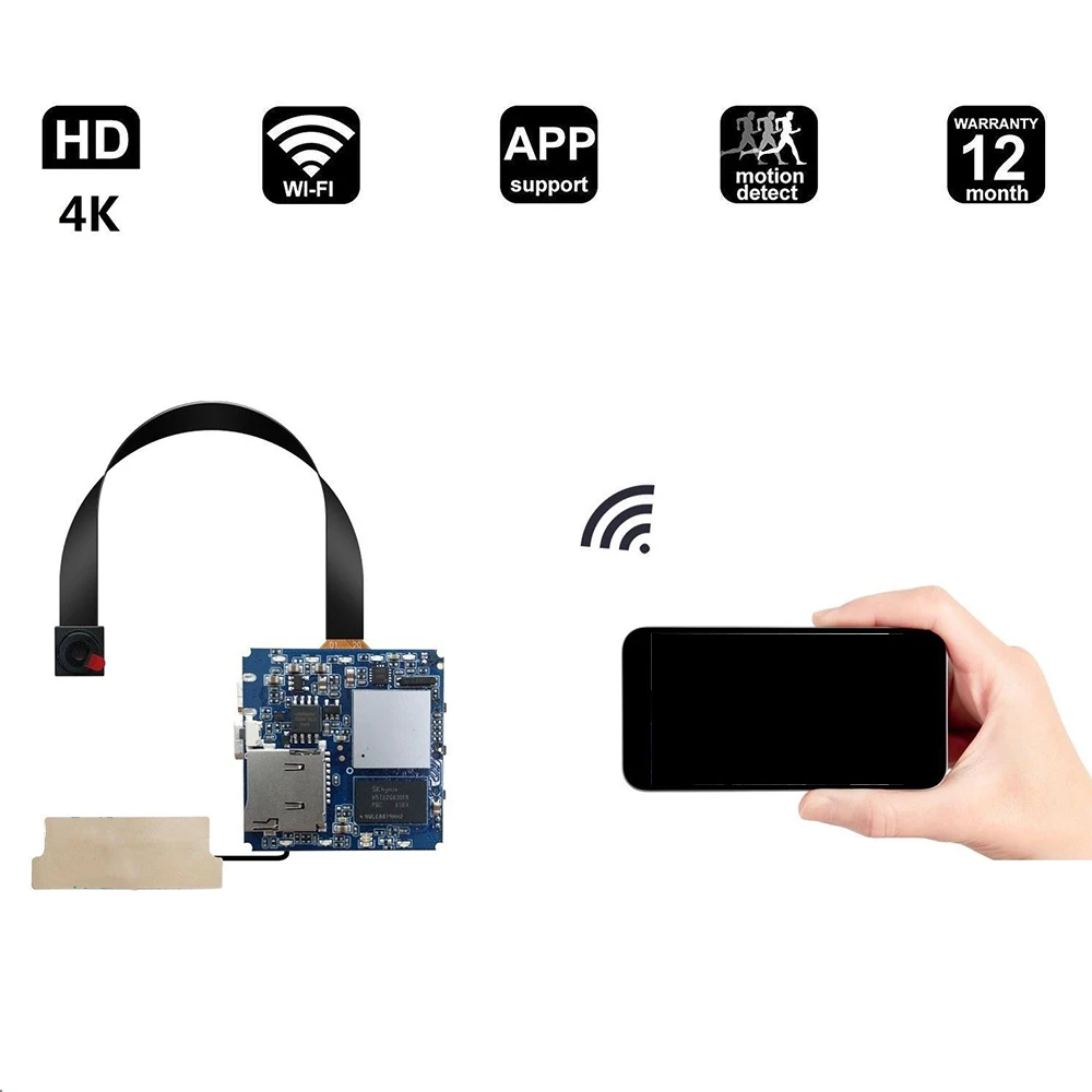 Беспроводной Wifi аксессуары камера 4K со скрытыми камерами для безопасности