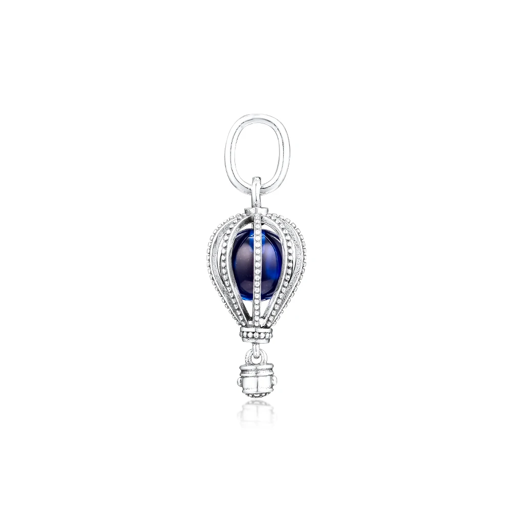 

CKK Fit Europe Bracelets Blue Hot Air Balloon Charms Sterling Silver 925 Original Beads for Jewelry Making Charm Joyas kralen