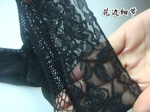 Чулки женские кружевные пикантные высокие колготки в сеточку трикотаж