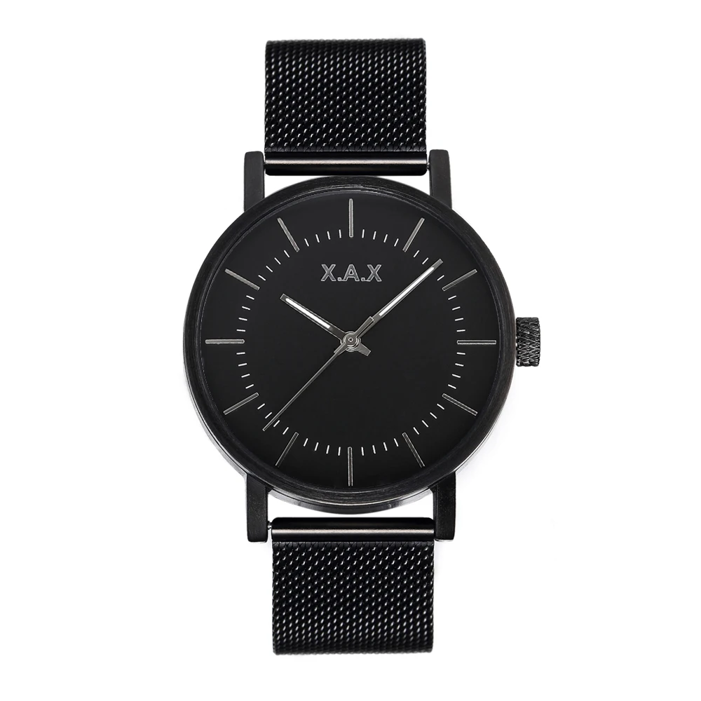 

Danmark Design Watch Steel Caseback Waterproof Classical Black Wristwatch W1838 Steel Mesh Strap