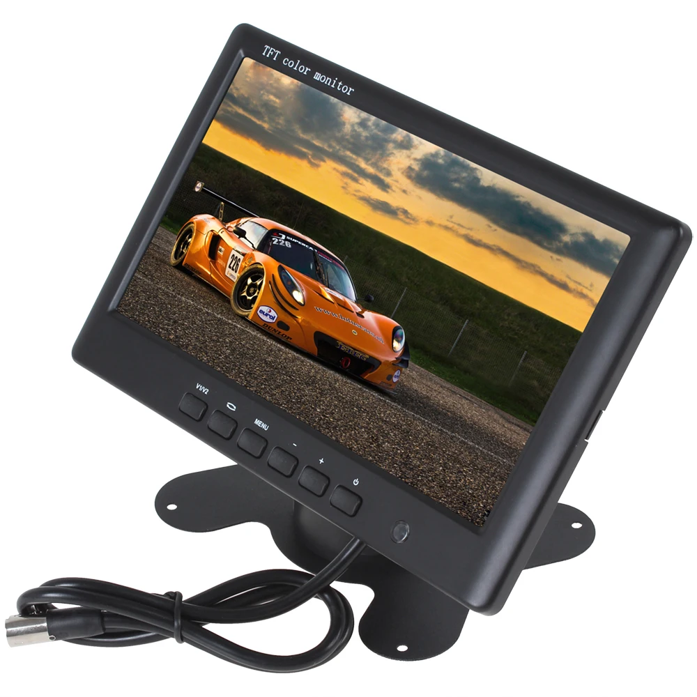 Продажа 7 дюймов HD 800x480 супер тонкий цветной TFT LCD 2 канала видео вход автомобильный