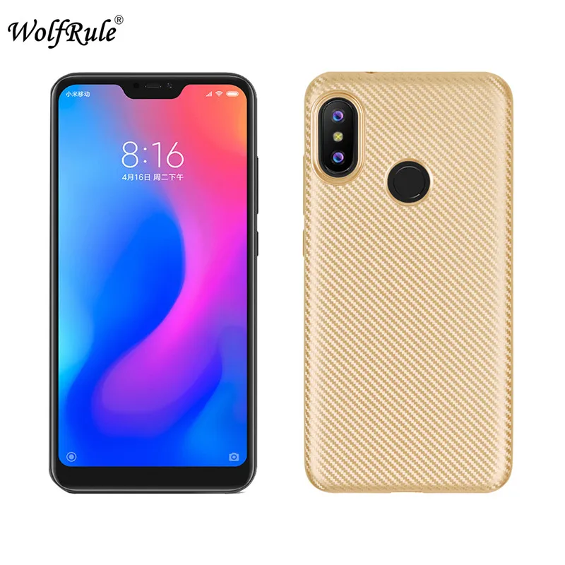 Wolfrole Xiaomi Redmi 6 Pro чехол Mi A2 Lite роскошный с полной защитой из углеродного волокна