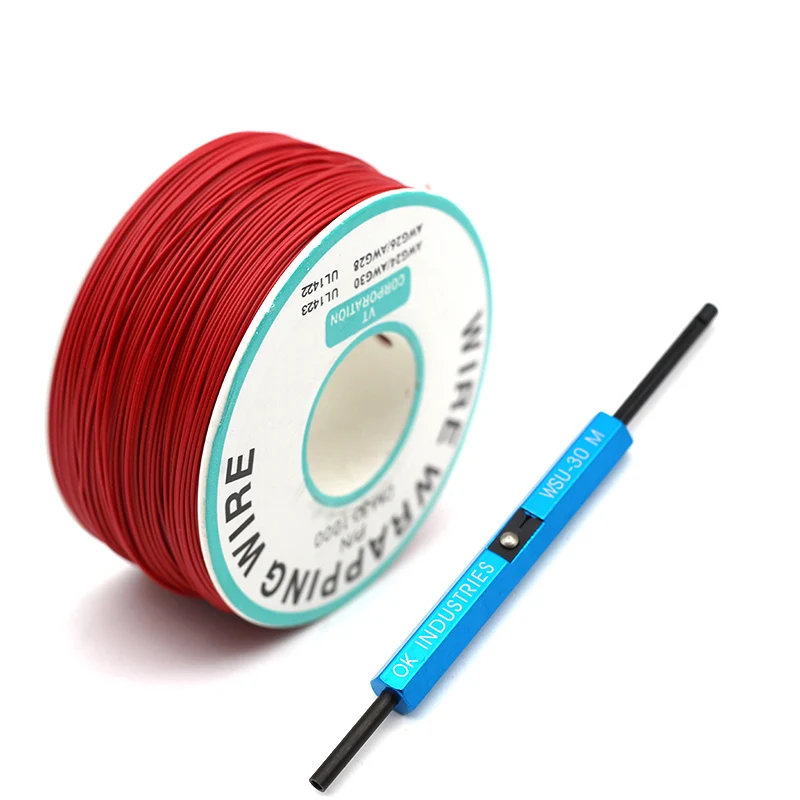 AWG30 Cable c Wrap ping Wire AWG30 кабель OK провод Перемычка провод Луженая Медь твердый ПВХ Материнская плата PCB припой+ WSU wrap полоса Un wrap инструмент - Цвет: AWG30 Cable c