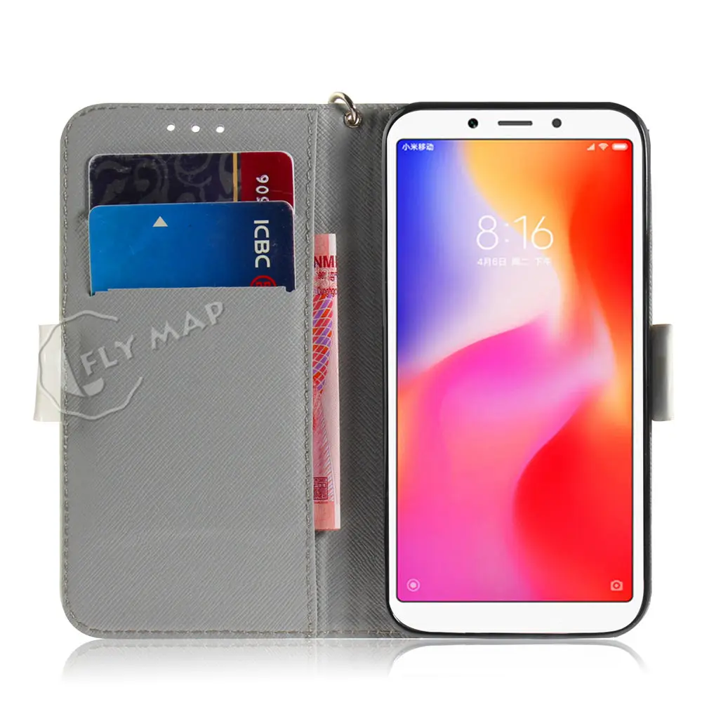 Флип чехол для Xiaomi Redmi 6A A6 силиконовый телефона кожаный Xiao mi Redmi6A 6 A M1804C3CH M1804C3CT