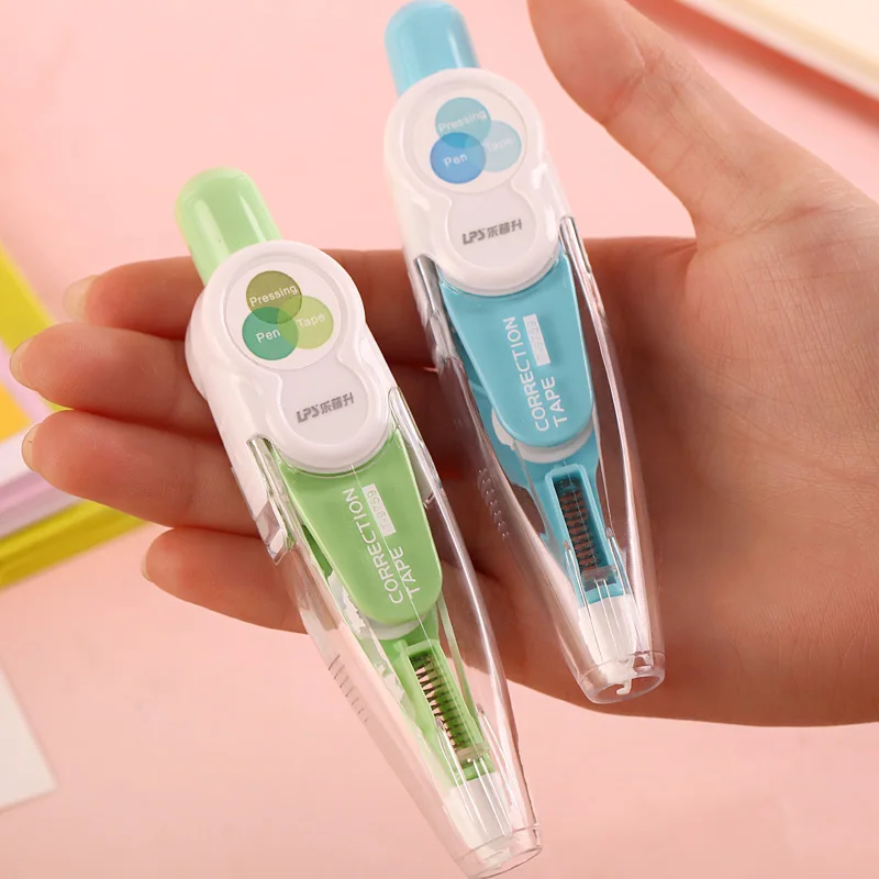Kawaii Милые коррекции ленты ручки синий зеленый Корея дети студент школа офис